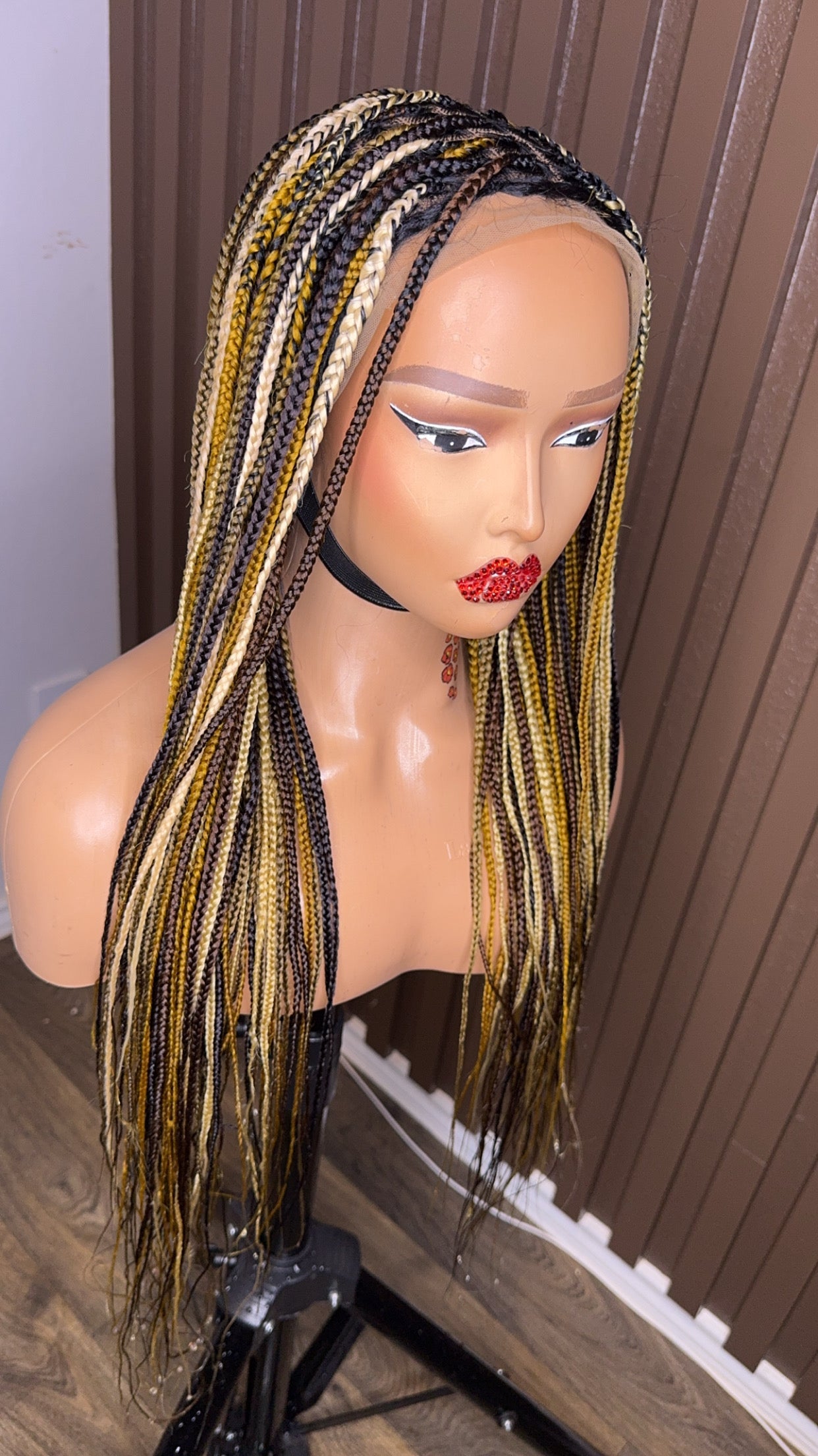 22 inches mix color knotless braided wig