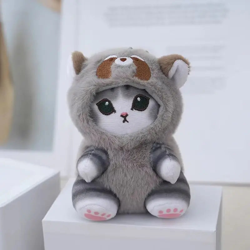 12cm Anime Mofusand Plush Keychain Pendant Bag Pendant Cartoon Cute Little Raccoon Squirrel Panda Plush Doll Sofa Ornaments Gift