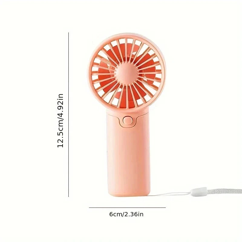 2025 Cute Mini Fan Portable Handheld Fan Lightweight Handy Fan Pocket Size Low Noise Small Electric Fan Student Gift Outdoor Fan