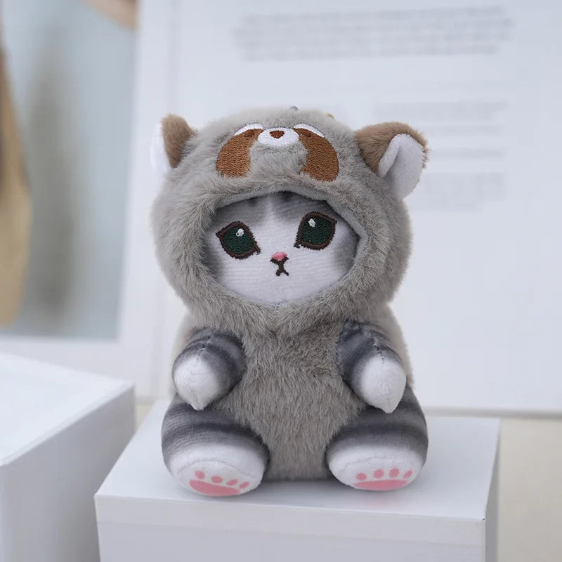 12cm Anime Mofusand Plush Keychain Pendant Bag Pendant Cartoon Cute Little Raccoon Squirrel Panda Plush Doll Sofa Ornaments Gift